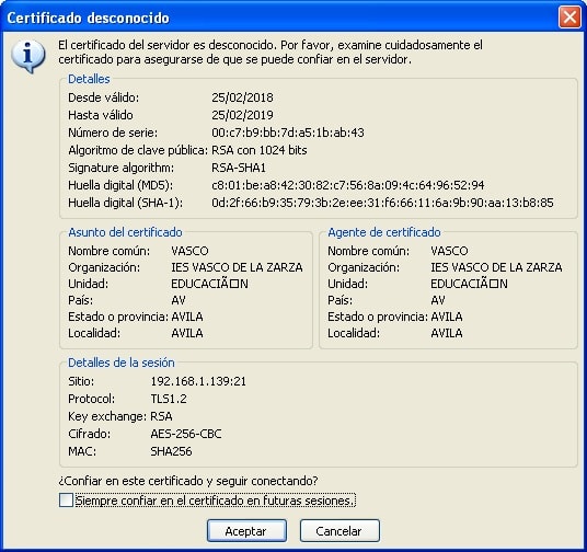Imagen certificado