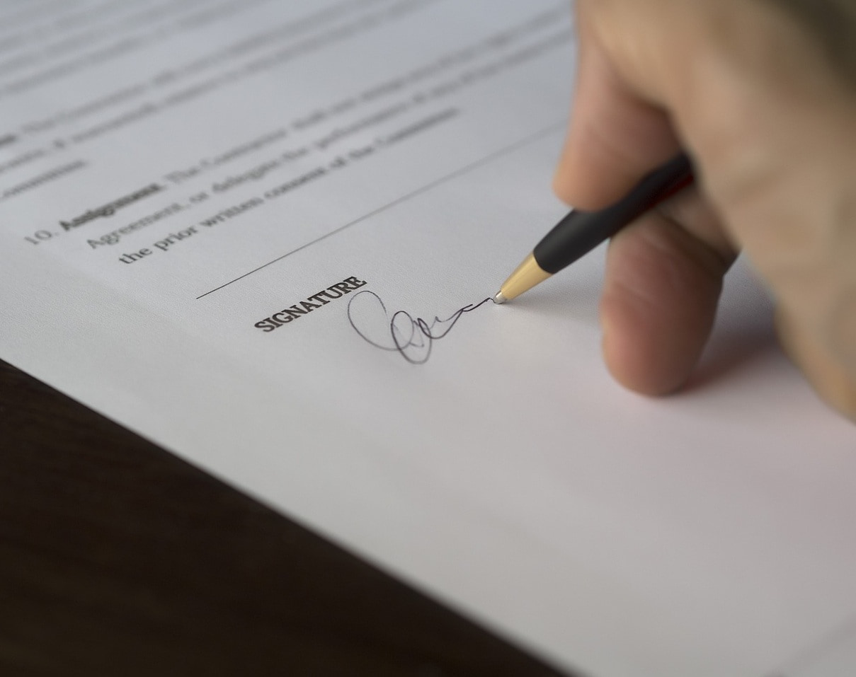 firma de contrato